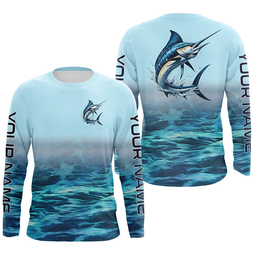 Marlin Fishing Custom Performance Fishing Gear Shirts, Marlin Long Sleeve Fishing Shirts IPHW6820