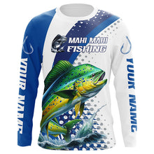 Load image into Gallery viewer, Mahi Mahi Fishing Custom Performance Fishing Gear Shirts, Mahi Mahi Long Sleeve Fishing Shirts IPHW6831