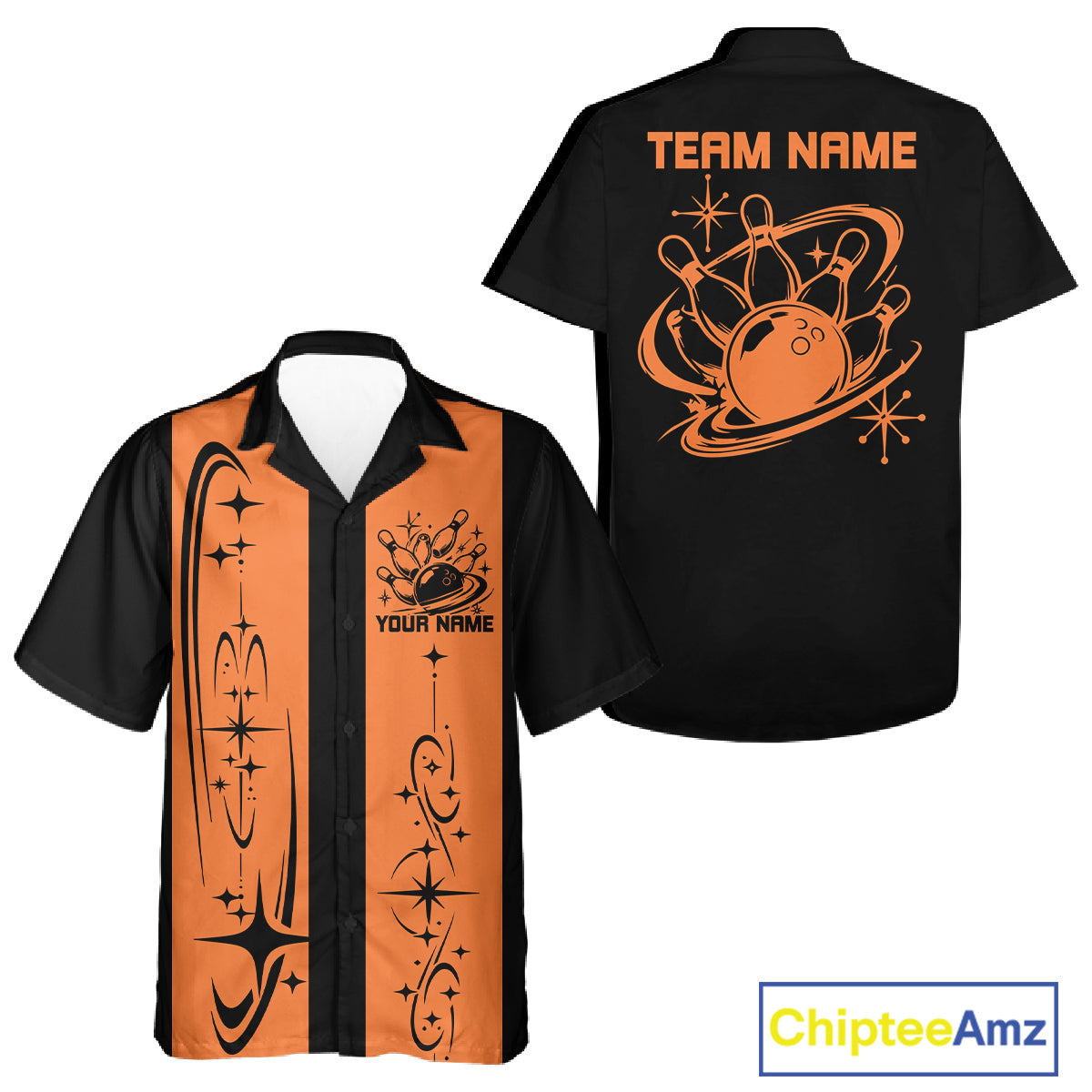 Custom Classic Retro Bowling Team Matching Shirt, Bowling League Button Up Shirt IPHW12246