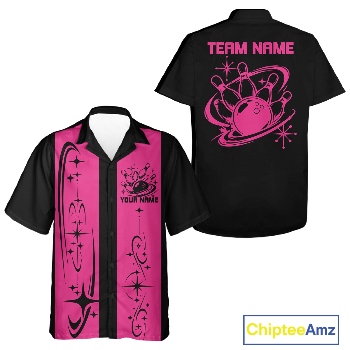 Custom Classic Retro Bowling Team Matching Shirt, Bowling League Button Up Shirt IPHW12246