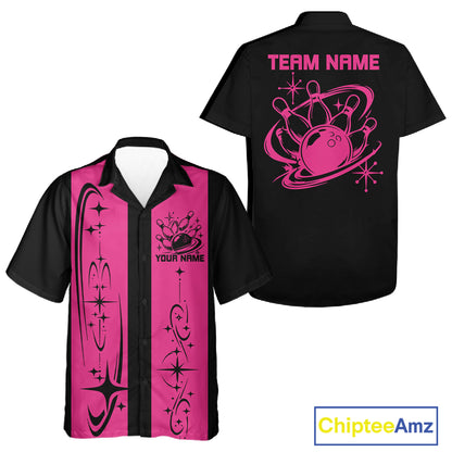 Custom Classic Retro Bowling Team Matching Shirt, Bowling League Button Up Shirt IPHW12246