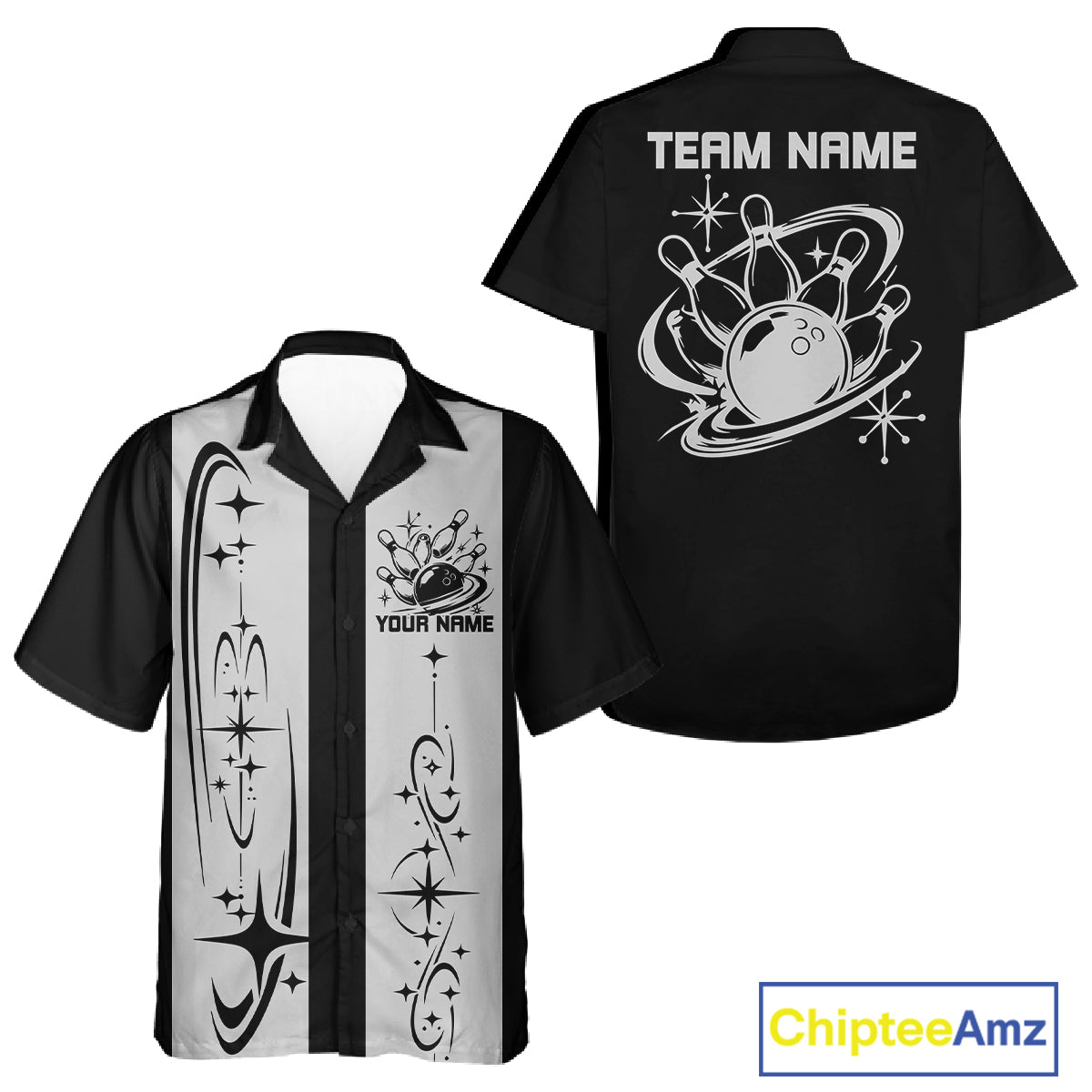 Custom Classic Retro Bowling Team Matching Shirt, Bowling League Button Up Shirt IPHW12246