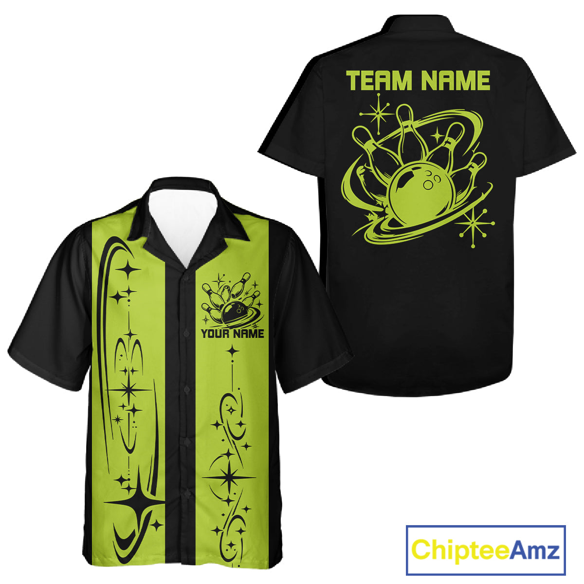 Custom Classic Retro Bowling Team Matching Shirt, Bowling League Button Up Shirt IPHW12246