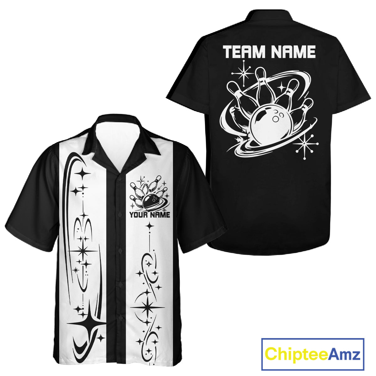 Custom Classic Retro Bowling Team Matching Shirt, Bowling League Button Up Shirt IPHW12246