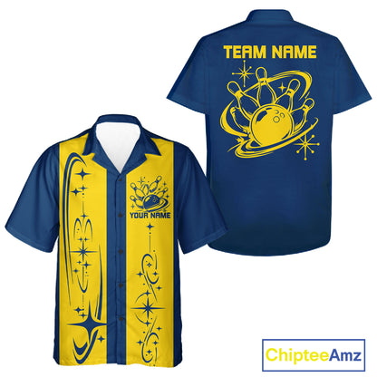 Custom Classic Retro Bowling Team Matching Shirt, Bowling League Button Up Shirt IPHW12246