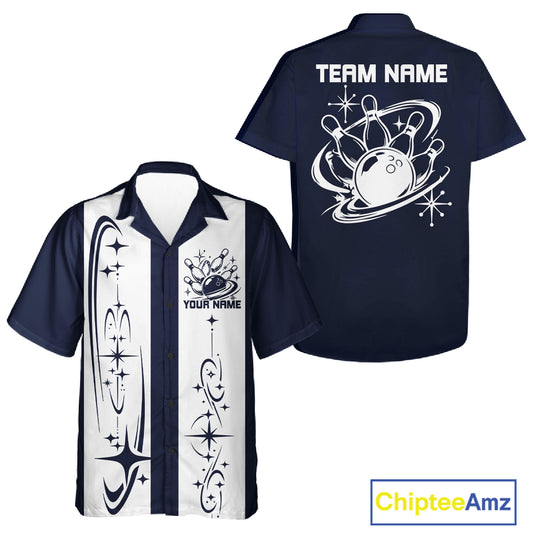 Custom Classic Retro Bowling Team Matching Shirt, Bowling League Button Up Shirt IPHW12246
