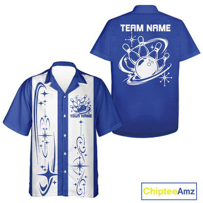 Custom Classic Retro Bowling Team Matching Shirt, Bowling League Button Up Shirt IPHW12246