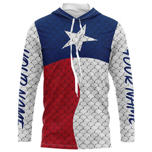 Personalized Texas Flag Long Sleeve Fishing Shirts Uv Protection, Patriotic Fishing Apparel IPHW6838