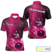 Load image into Gallery viewer, Custom Multi-Color Flame Bowling Tournament Shirts For Men, Women And Kid, Fire Bowling Jerseys IPHW9379