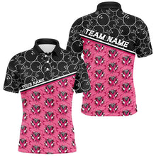 Load image into Gallery viewer, Pink Ribbons Bowling Pattern Custom Breast Cancer Awareness Bowling Shirts For Men And Women IPHW7006