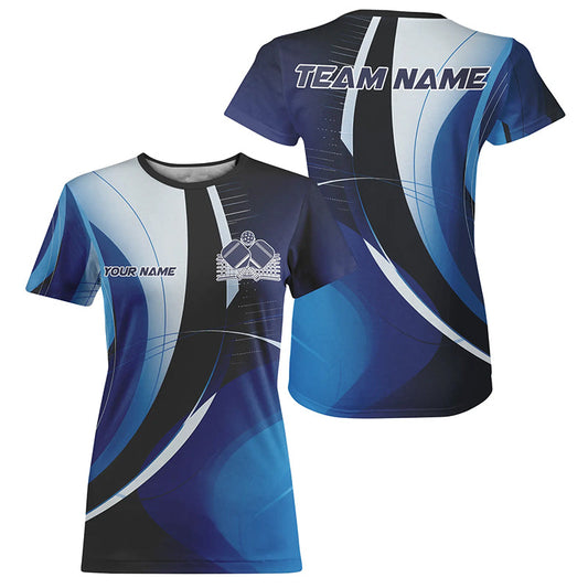 Custom Blue Pickleball Team T-Shirts For Women, Pickleball League IPHW8216