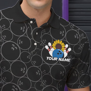 Custom Sunflower Bowling Polo Shirts For Men, Sunflower Bowling Team Jerseys IPHW8436