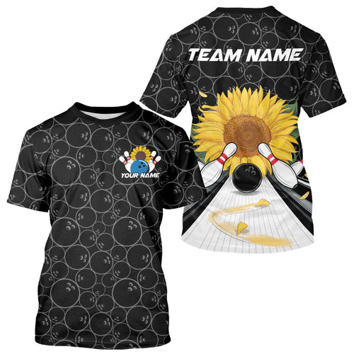 Custom Sunflower Bowling T-Shirts For Men, Sunflower Bowling Team Jerseys IPHW8436