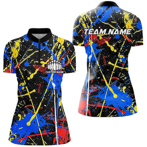 Personalized Colorful Bowling Shirts For Women, Custom Name Bowling Team Jerseys IPHW6182