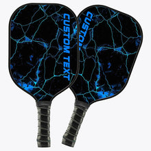 Load image into Gallery viewer, Blue Thunder Lightning Pickleball Paddle With Cusom Name Or Text, Pickleball Team Paddles IPHW7230