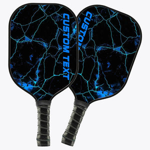 Blue Thunder Lightning Pickleball Paddle With Cusom Name Or Text, Pickleball Team Paddles IPHW7230