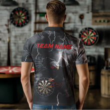 Load image into Gallery viewer, Custom Thunder Lightning Red Eagle Dart Polo Shirts For Men, Dart Team Jerseys With Name IPHW8483