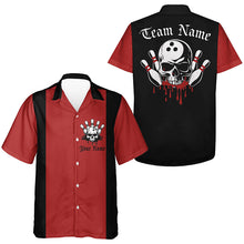 Load image into Gallery viewer, Custom Skull Bowling Shirts For Men And Women, Vintage Bowling Shirts Bowling Team Uniform IPHW7257