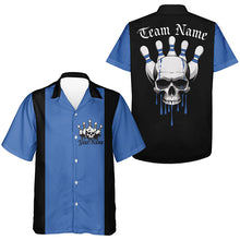 Load image into Gallery viewer, Custom Skull Retro Bowling Shirts For Men And Women, Bowling Team Uniform Halloween Outfits IPHW7258