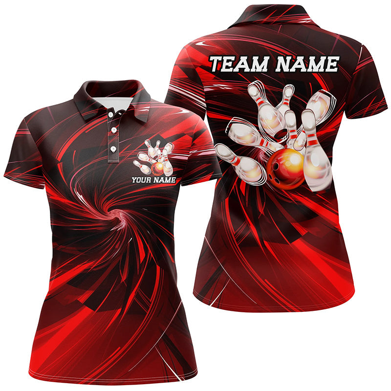 Custom Bowling Uniforms Ladies Bowling Shirts, Bowling Team Bowling League Shirts | Red IPHW7260