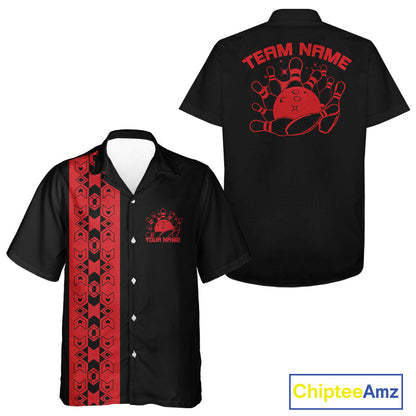 Custom Vintage Tribal Bowling Shirt For Men And Women, Bowling Team Button Up Shirt IPHW10063