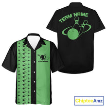 Load image into Gallery viewer, Custom Vintage Bowling Hawaiian Shirt For Men And Women, Bowling Team Button Up Shirt IPHW10064