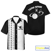 Load image into Gallery viewer, Custom Vintage Bowling Hawaiian Shirt For Men And Women, Bowling Team Button Up Shirt IPHW10064