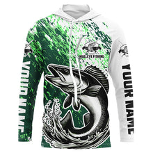 Load image into Gallery viewer, Custom Walleye Long Sleeve Fishing Shirts For Men And Women, Walleye Fishing Jerseys | Green IPHW5814