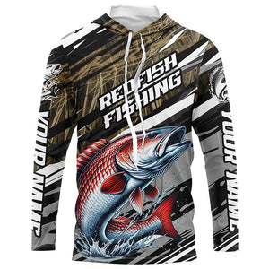 Personalized Redfish Fishing Long Sleeve Performance Shirts, Redfish Fishing Camo Jerseys IPHW6234