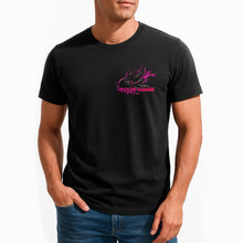 Load image into Gallery viewer, Custom Black And Pink Flame Strike Bowling T-Shirts For Men, Team Outfit IPHW9056