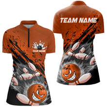 Load image into Gallery viewer, Black And Blue Custom Funny Bowling Shirt For Men, Bowling Team Uniform Bowlers Outfits IPHW7623