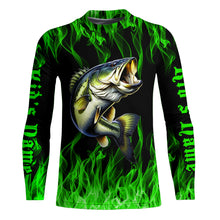 Load image into Gallery viewer, Custom Bass Fishing jerseys, Bass Long sleeve Fishing Shirts personalized Fishing gifts | green IPHW3536