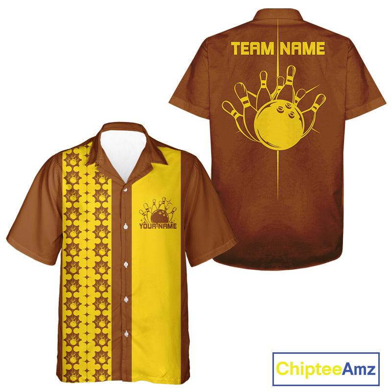 Custom Classic Retro Bowling Team  Shirt, Vintage Style Bowlers Outfits IPHW10073