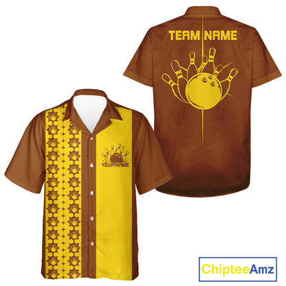 Custom Classic Retro Bowling Team  Shirt, Vintage Style Bowlers Outfits IPHW10073