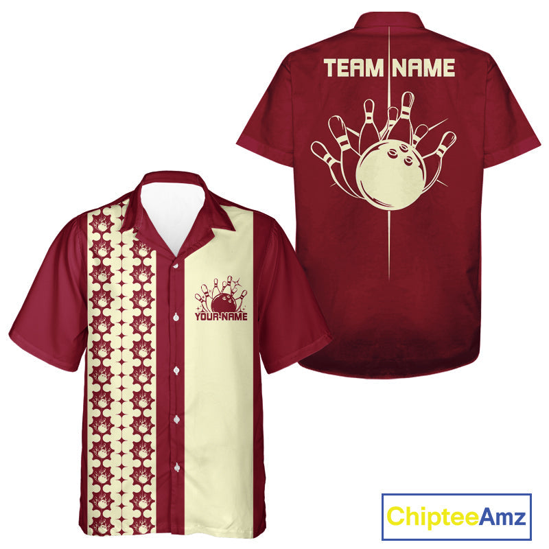 Custom Classic Retro Bowling Team  Shirt, Vintage Style Bowlers Outfits IPHW10073