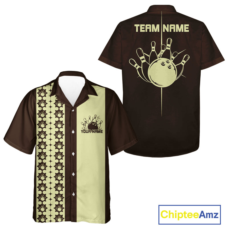 Custom Classic Retro Bowling Team  Shirt, Vintage Style Bowlers Outfits IPHW10073