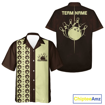 Custom Classic Retro Bowling Team  Shirt, Vintage Style Bowlers Outfits IPHW10073