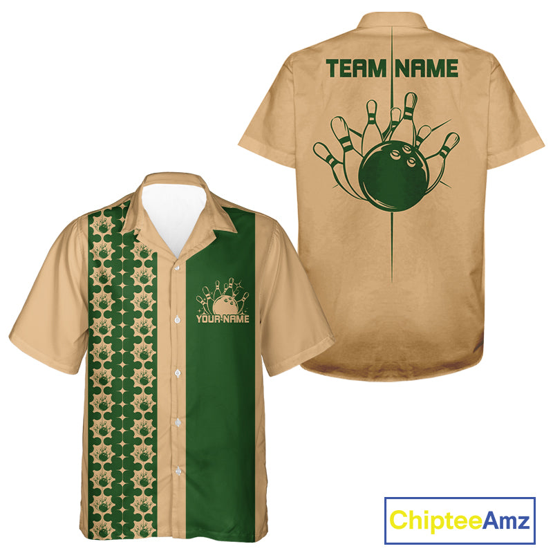 Custom Classic Retro Bowling Team  Shirt, Vintage Style Bowlers Outfits IPHW10073