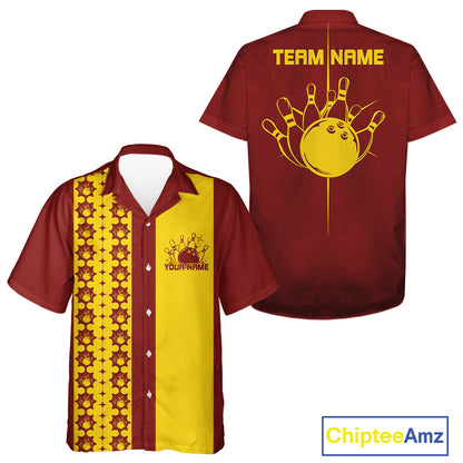 Custom Classic Retro Bowling Team  Shirt, Vintage Style Bowlers Outfits IPHW10073