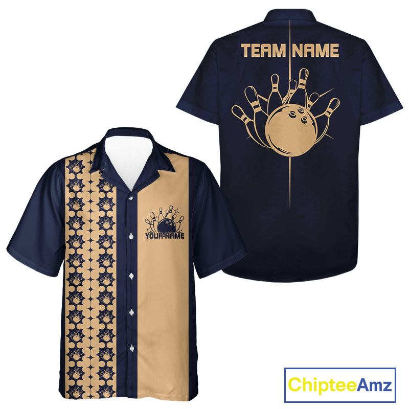Custom Classic Retro Bowling Team  Shirt, Vintage Style Bowlers Outfits IPHW10073