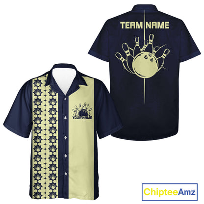 Custom Classic Retro Bowling Team  Shirt, Vintage Style Bowlers Outfits IPHW10073