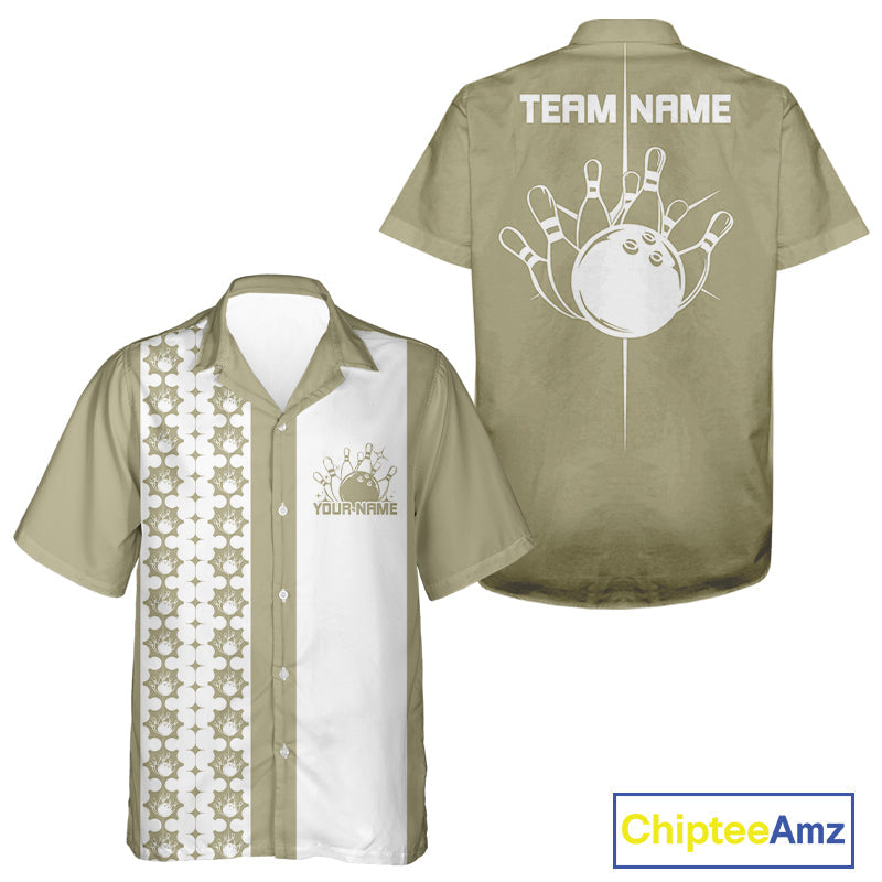 Custom Classic Retro Bowling Team  Shirt, Vintage Style Bowlers Outfits IPHW10073