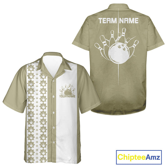 Custom Classic Retro Bowling Team  Shirt, Vintage Style Bowlers Outfits IPHW10073