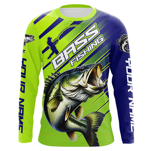 Custom Largemouth Bass Fishing Uv Protection Long Sleeve Shirts, Bass Tournament Fishing Shirt IPHW6278