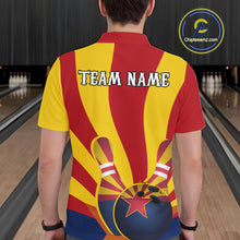 Load image into Gallery viewer, Custom Arizona State Flag Bowling Team Polo Shirts For Men, Bowling League Shirt IPHW9266