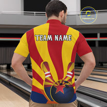 Load image into Gallery viewer, Custom Arizona State Flag Bowling Team Quarter-Zip Shirts For Men, Bowling League Shirt IPHW9266