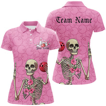 Load image into Gallery viewer, Custom Pink Halloween Bowling Shirts For Women, Funny Halloween Bowling Outfits IPHW7653