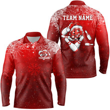 Load image into Gallery viewer, Funny Strike Bowling Christmas Shirts For Men, Custom Xmas Bowling Outfits Team Uniform IPHW7859