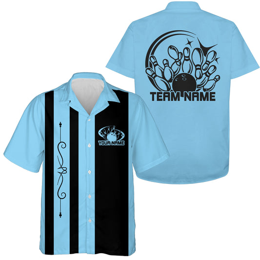 Custom Classic Vintage Bowling Team Shirts, 50S Retro Bowling Button Up Shirt IPHW10088