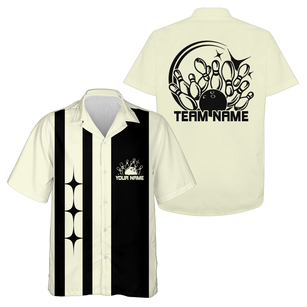 Custom Classic Vintage Bowling Team Shirts, 50S Retro Bowling Button Up Shirt IPHW10089